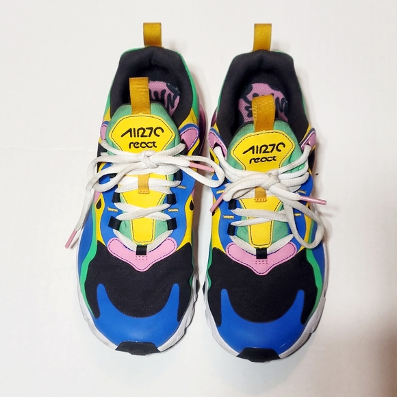 Nike Air Max 270 React Running Shoe (6Y) - Picture 2 of 12